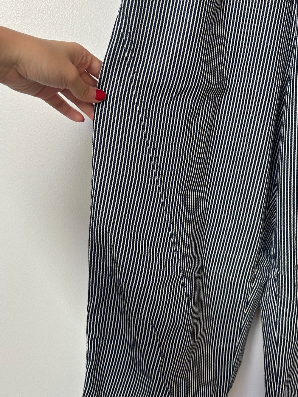 Kotn Baggy Railroad Striped Denim Pants - Picture 7 of 8